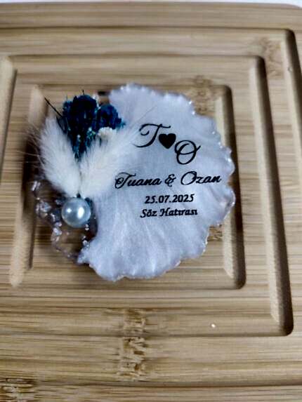 İncili Okyanus Çiçeği, Kalp Söz Nikah Nişan Magneti